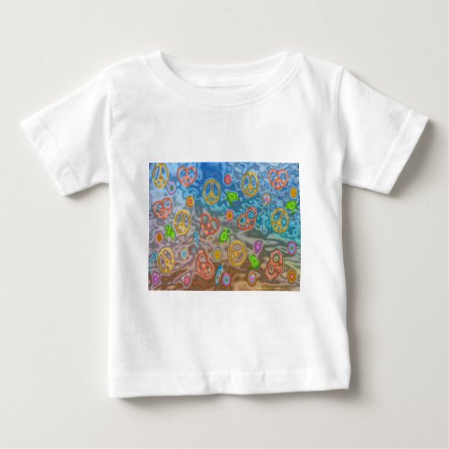 Retro 60s Peaceful Ocean Life Apparel Gifts Baby T_Shirt