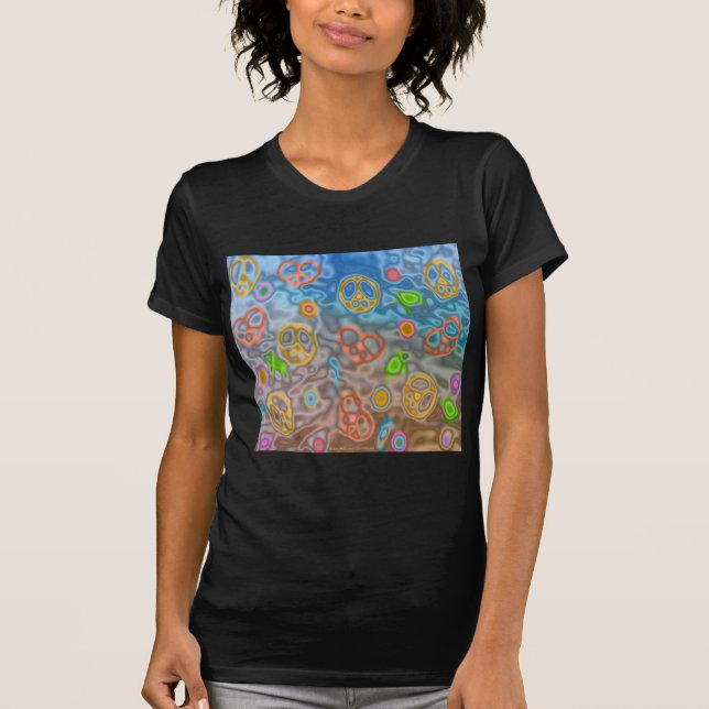 Retro 60s Peaceful Ocean Life Apparel Gifts T-Shirt (Front)