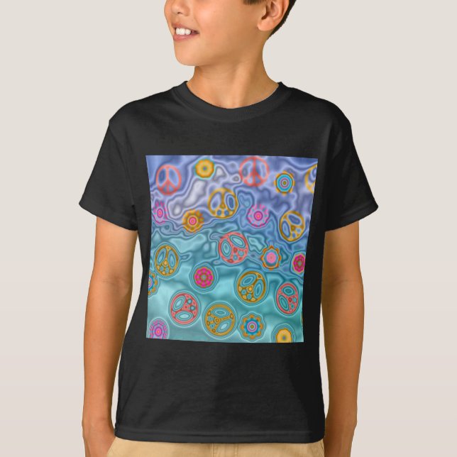 Retro 60s Peaceful Ocean Waves Apparel Gifts T-Shirt (Front)