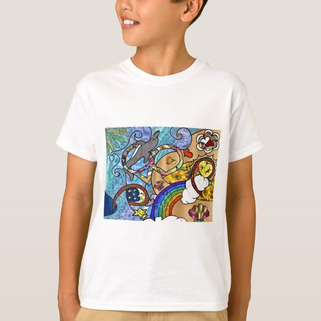 Retro 60s Psychedelic At The Beach Gifts Apparel T-Shirt (Front)