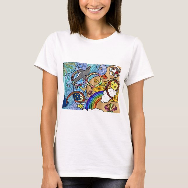 Retro 60s Psychedelic At The Beach Gifts Apparel T-Shirt (Front)