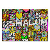 Retro 60s Psychedelic Shalom LOVE (Front Horizontal)