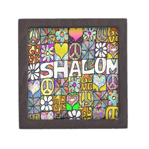 Retro 60s Psychedelic Shalom LOVE Jewelry Box