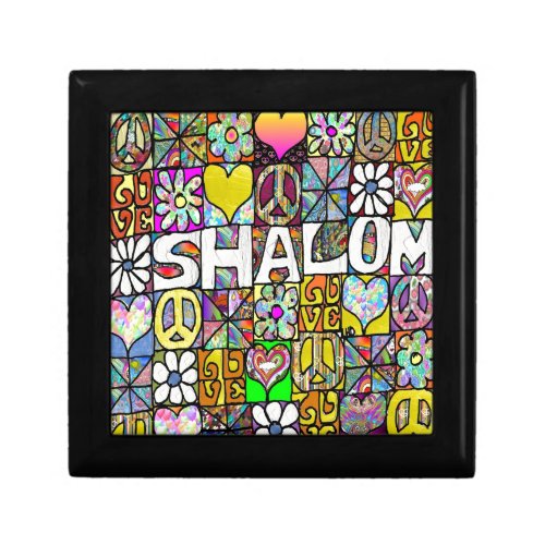 Retro 60s Psychedelic Shalom LOVE Jewelry Box