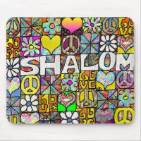 Retro 60s Psychedelic Shalom LOVE