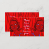 Retro 60s Red Hairdressers Business Card (Front/Back)