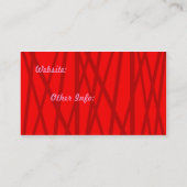 Retro 60s Red Hairdressers Business Card (Back)
