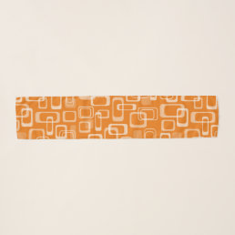Retro 60s squares mod pattern orange neck scarf