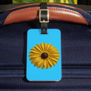 Retro 60s Sunflower Daisy Flower Fashion Jewelry Luggage Tag