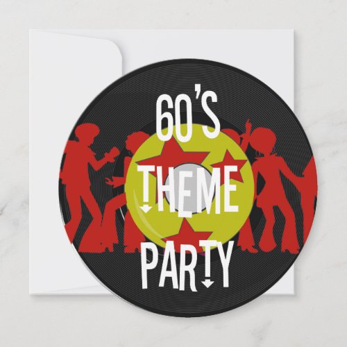 Retro 60s Theme Party Invitation