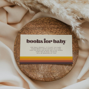 Retro 60s Vintage Baby Shower Book Request Card