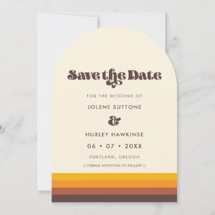 Retro 60s Vintage Mid Century Arch Save The Date