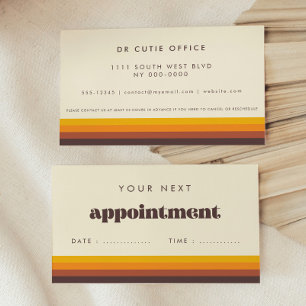 Retro 60s Vintage Mid Century Health Professional Appointment Card