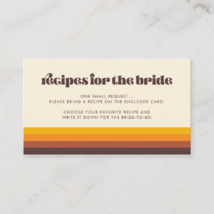 Retro 60s Vintage Mid Century Recipe Request Card