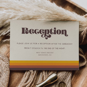 Retro 60s Vintage Mid Century Wedding Reception Invitation