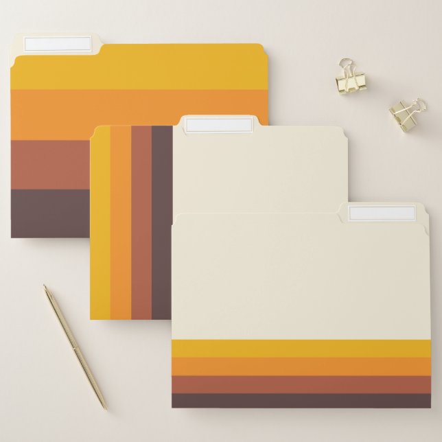 Retro 60s vintage pattern file folder (Set)