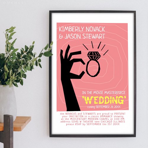 Retro 60s Wedding Mid_Century Modern Movie Poster