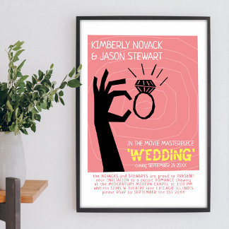 Retro 60s Wedding Mid-Century Modern Movie Poster