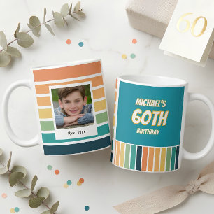 Retro 60th Birthday For Him Photo Coffee Mug