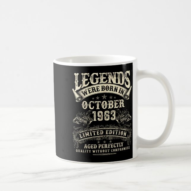 Retro 62nd Birthday For Men 62 Year Old October 19 Coffee Mug (Right)