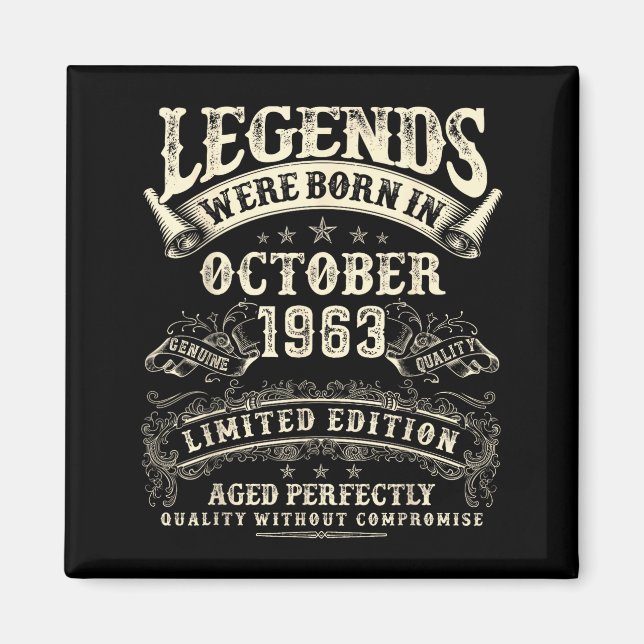 Retro 62nd Birthday For Men 62 Year Old October 19 Magnet (Front)