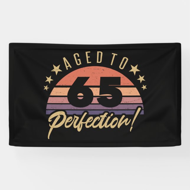 Retro 65th Birthday Humor Banner (Horizontal)