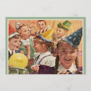 Retro 65th Birthday Party 1950 Childhood Memories Invitation