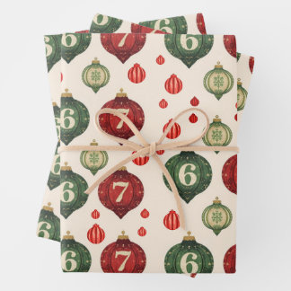 Retro “67” Christmas Ornament Flat Wrapping Paper