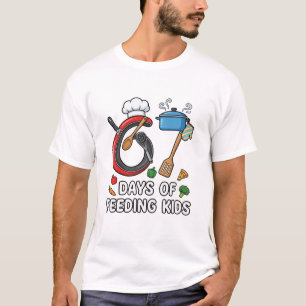 Retro 67 Days of Feeding Kids Lunch Lady Cafeteria T-Shirt