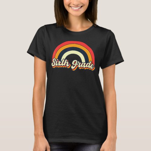 Retro 6th Sixth Grade Squad Teacher Boys Kid Team  T-Shirt