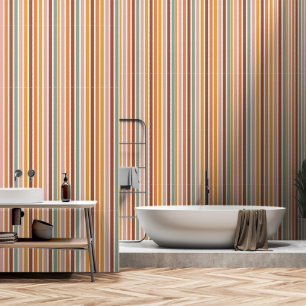 Retro 70s 60s Striped Wallpaper