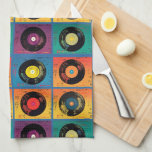 Retro 70s 60s Vinyl Record Album Kitchen Towel<br><div class="desc">If you love the music of the 60s and 70s then you'll love this retro viny record design. Features cool records in different sharp colors of the rock n roll era.</div>