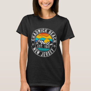 Retro 70s 80s Chadwick Beach New Jersey Nj For Men T-Shirt