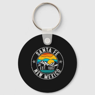 Retro 70s 80s Santa Fe New Mexico Nm Keychain