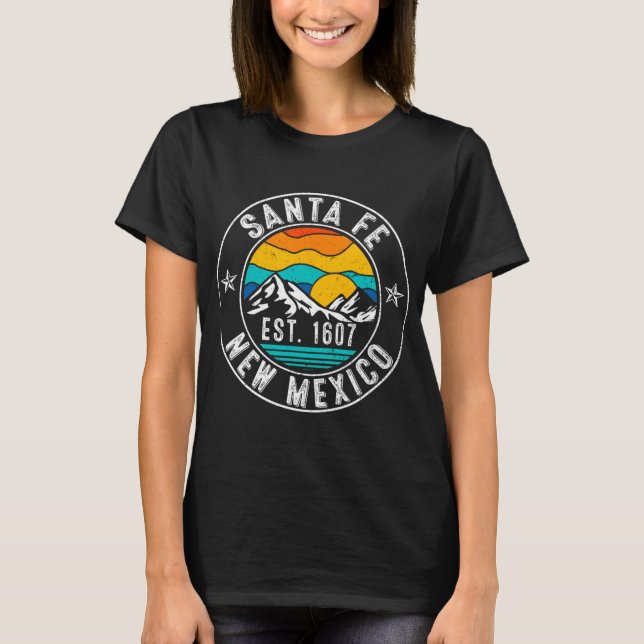 Retro 70s 80s Santa Fe New Mexico Nm  T-Shirt (Front)