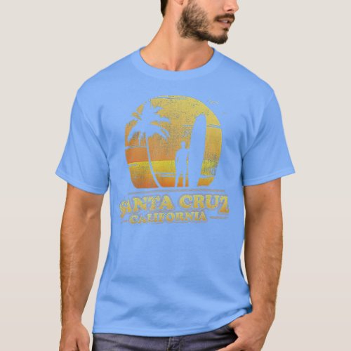 Retro 70s and 80s Santa Cruz California Surfing  T_Shirt
