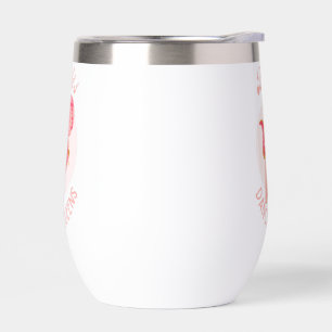 Retro 70s Bride’s Dancing Queens Bachelorette Thermal Wine Tumbler
