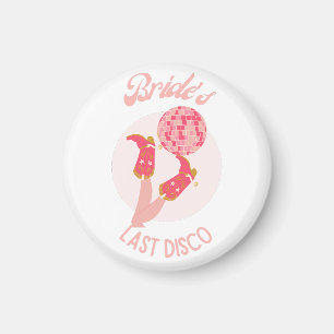 Retro 70s Bride’s Last Disco Bachelorette Party Magnet