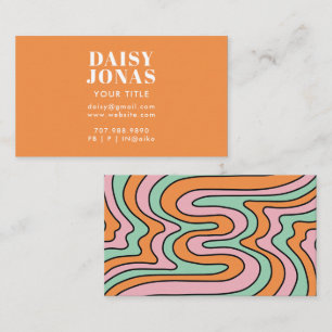 Retro 70's Business Card Abstract