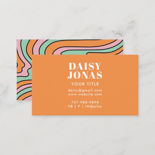 Retro 70s Business Card Abstract