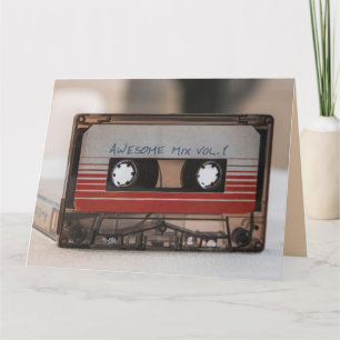 RETRO 70s CASSETTE TAPE BIRTHDAY GREETING CARDS