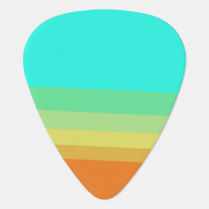 Retro 70's Color Block Gradient Guitar Pick