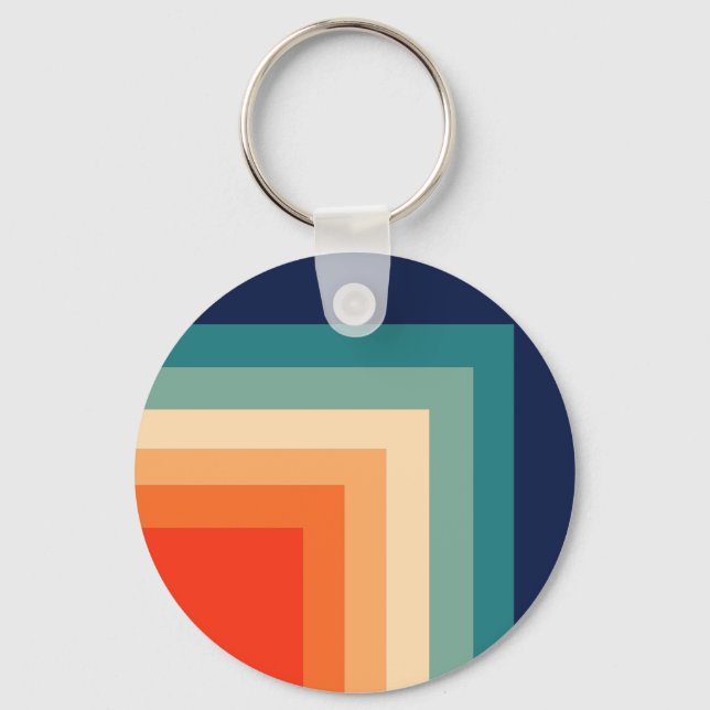 Retro 70s Color Palette  Keychain (Front)