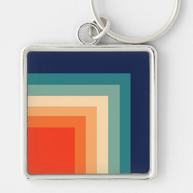 Retro 70s Color Pallet Keychain (Front)