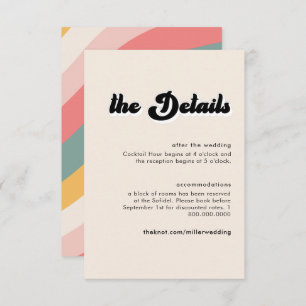 Retro 70s Color Waves Details Enclosure Card