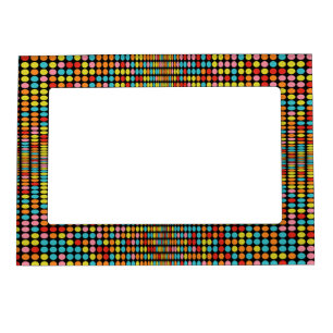 Retro 70s Colorful Op Art Circles Picture Frame