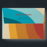 Retro 70's Colorful Rainbow 5x7 Wedding Invitation Envelope<br><div class="desc">A beautiful 70's inspired colorful retro rainbow abstract waves design. A minimalist wedding invitation envelope with groovy patterns and retro color palette. Matching wedding invitations and other stationery items are also available.</div>