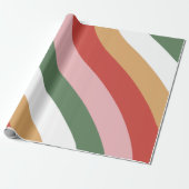 Retro 70s Colorful Wrapping Paper (Unrolled)