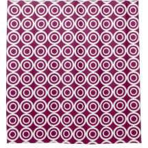 Retro 70s Concentric burgundy Circles