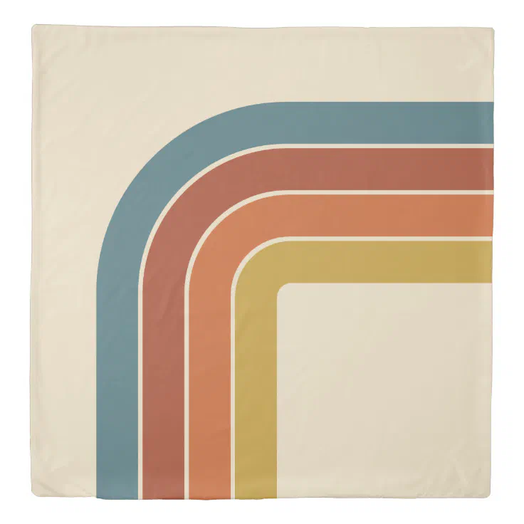 Retro 70s Curve Duvet Cover | Zazzle